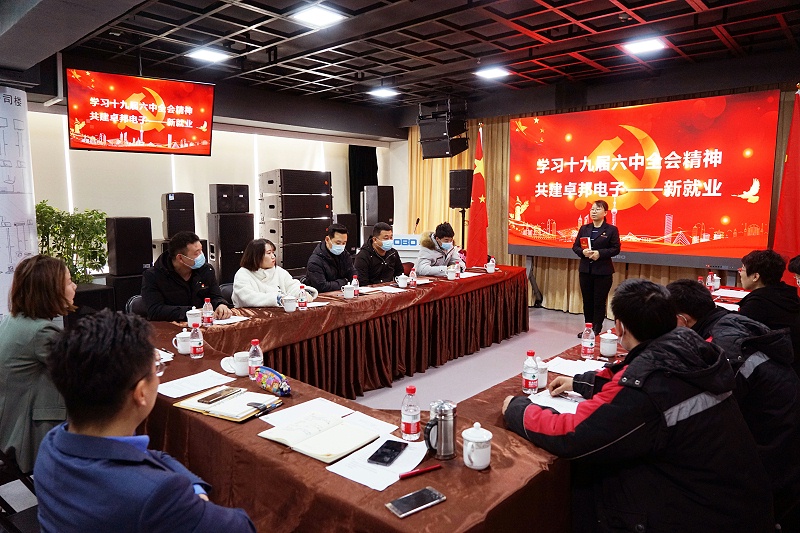 ZOBO卓邦黨支部丨開展“學(xué)習(xí)貫徹黨的十九屆六中全會(huì)精神”主題黨日活動(dòng)