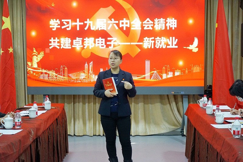 ZOBO卓邦黨支部丨開展“學(xué)習(xí)貫徹黨的十九屆六中全會(huì)精神”主題黨日活動(dòng)