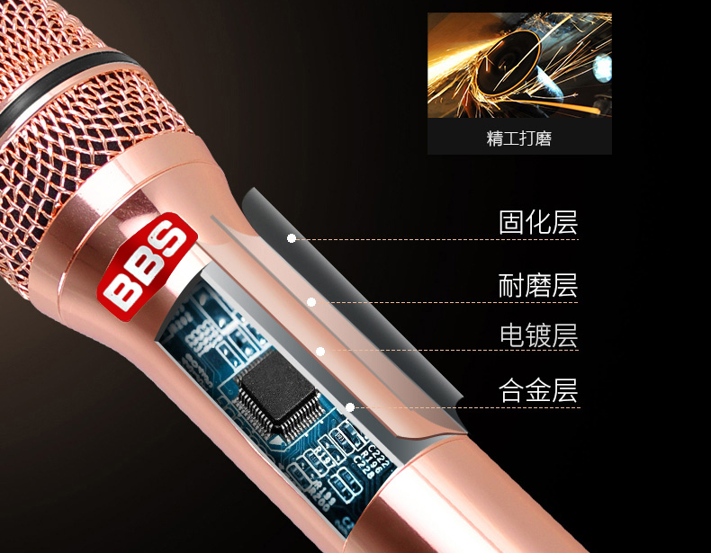 BBS娛樂話筒 F-80D無線話筒 專用演出麥克風(fēng) 舞臺(tái)主持 KTV話筒 K歌高端演出話筒-BBS話筒3